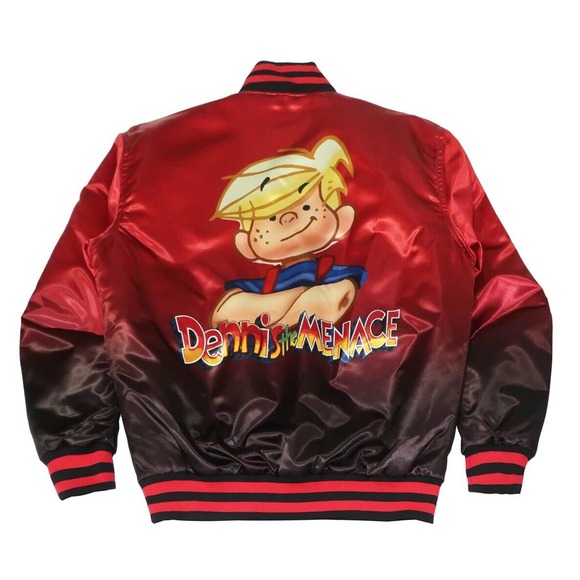Dennis The Menace Men's Headgear Classics Gradient Satin Jacket - Picture 3 of 6